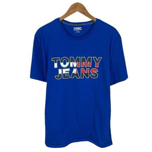 TS955 Mens Tommy Hilfiger Jeans Brand USA Logo Graphic T Shirt XL